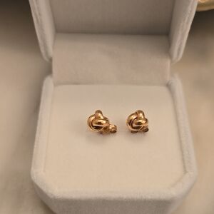 Elegant 14kt. Gold  Love Knot Earrings Studs.